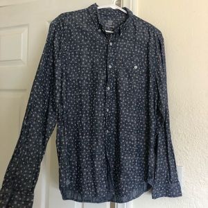 JackThreads Navy Blue Button Down Dress Shirt - Size Large